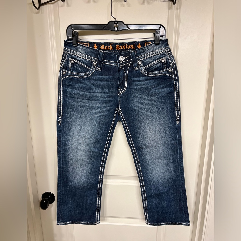 #280 Like New Rock Revival Jeans Johanna Capri Size 28/22